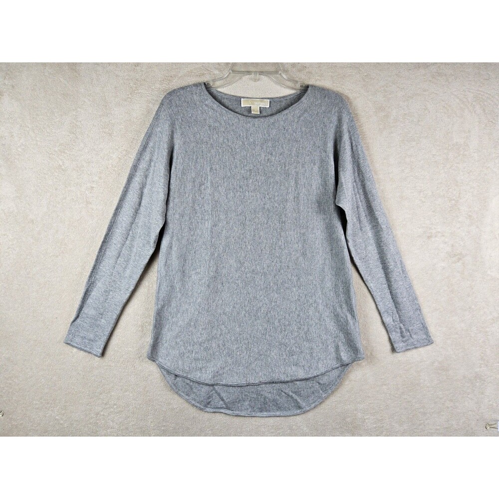 Michael Kors MK Women’s Long Sleeve Hi Lo Grey Sweater Size S